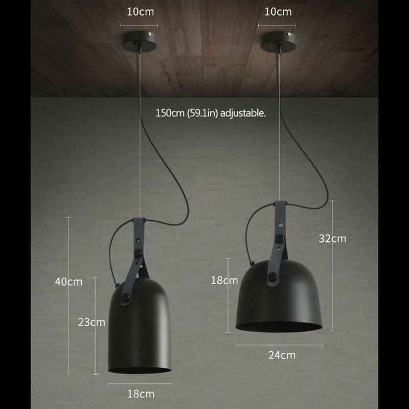 Fredd - LED Design Pendant with Loft Rounded Matal Lampshade