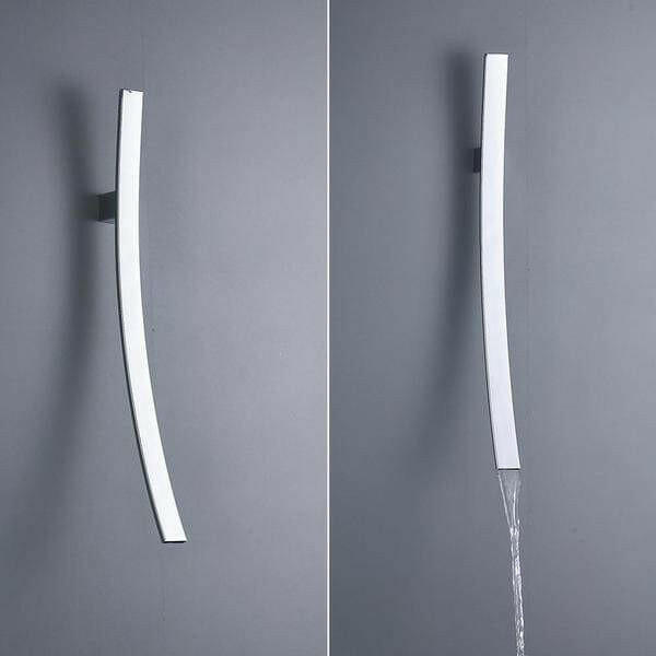 Bianca - Chrome Wall Mounted Waterfall Spout Bathroom Faucet