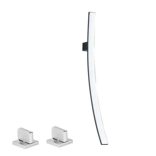 Bianca - Chrome Wall Mounted Waterfall Spout Bathroom Faucet