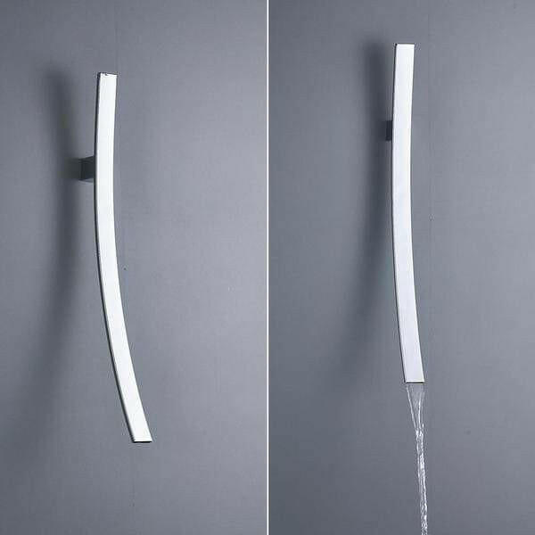 Bianca - Chrome Wall Mounted Waterfall Spout Bathroom Faucet