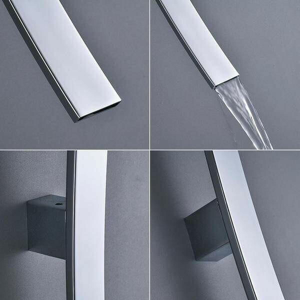 Bianca - Chrome Wall Mounted Waterfall Spout Bathroom Faucet