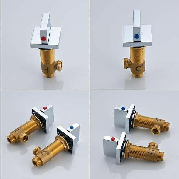 Bianca - Chrome Wall Mounted Waterfall Spout Bathroom Faucet