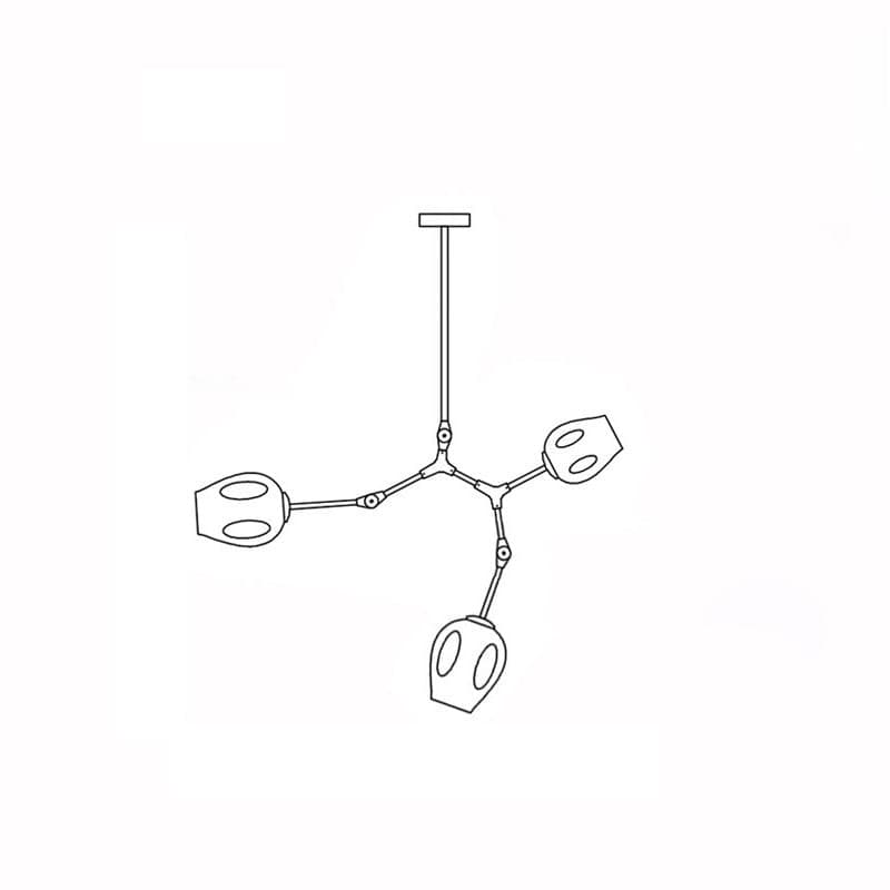 Perry Globe Vertical Chandelier