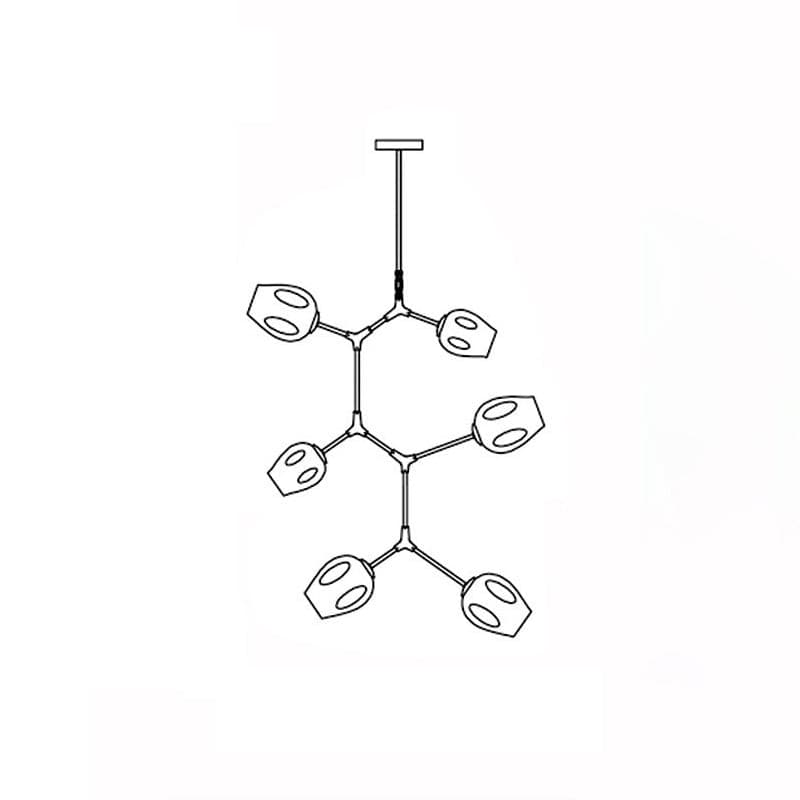 Perry Globe Vertical Chandelier