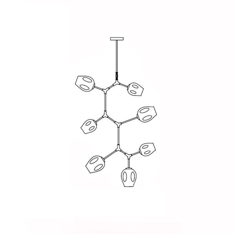 Perry Globe Vertical Chandelier