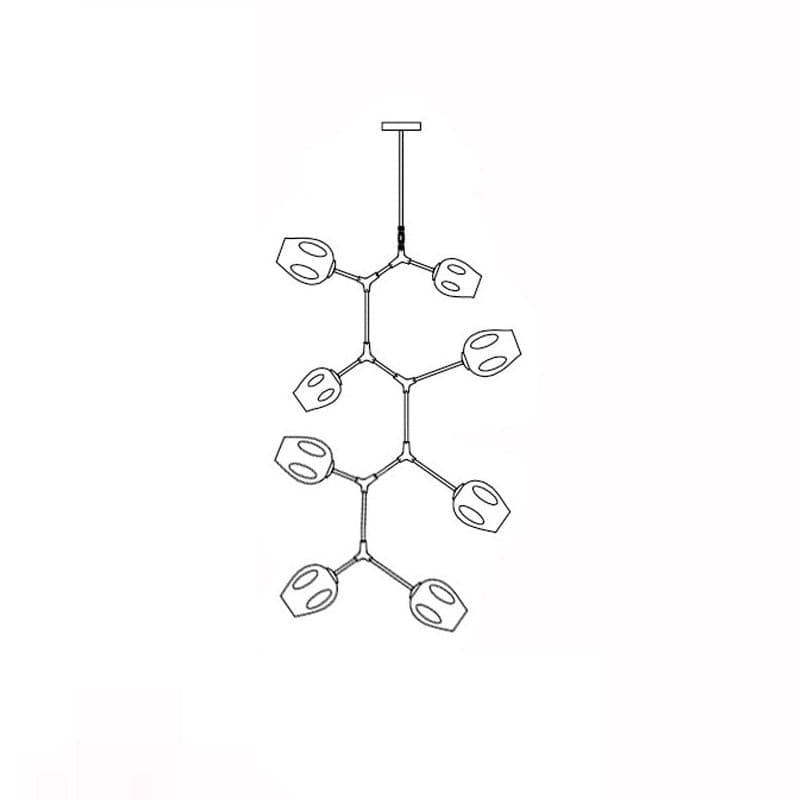 Perry Globe Vertical Chandelier