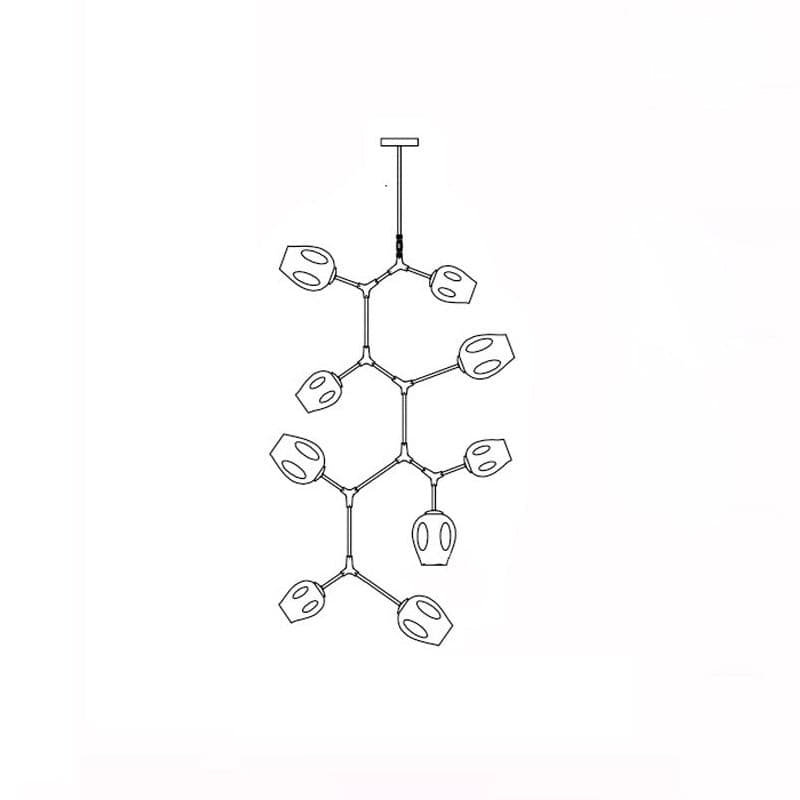 Perry Globe Vertical Chandelier