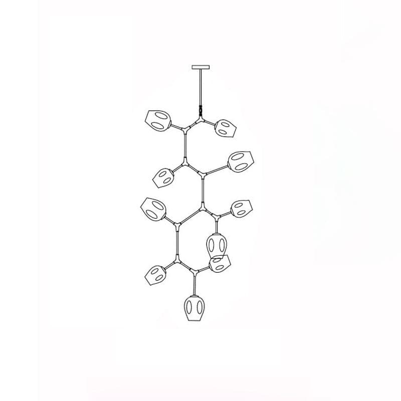 Perry Globe Vertical Chandelier