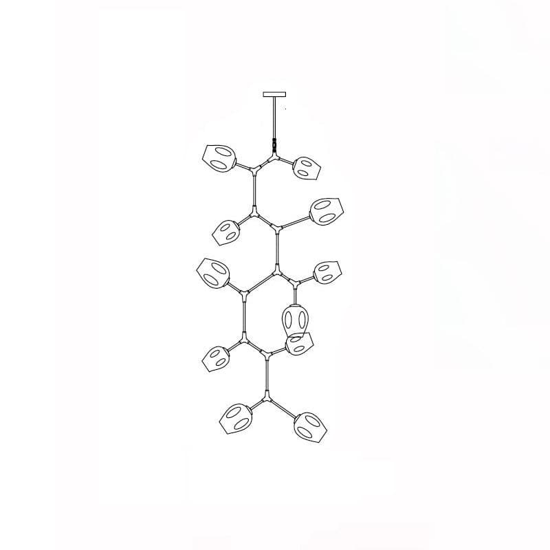 Perry Globe Vertical Chandelier