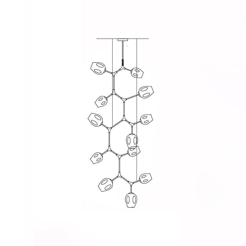 Perry Globe Vertical Chandelier