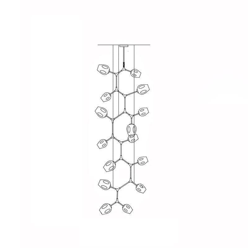 Perry Globe Vertical Chandelier