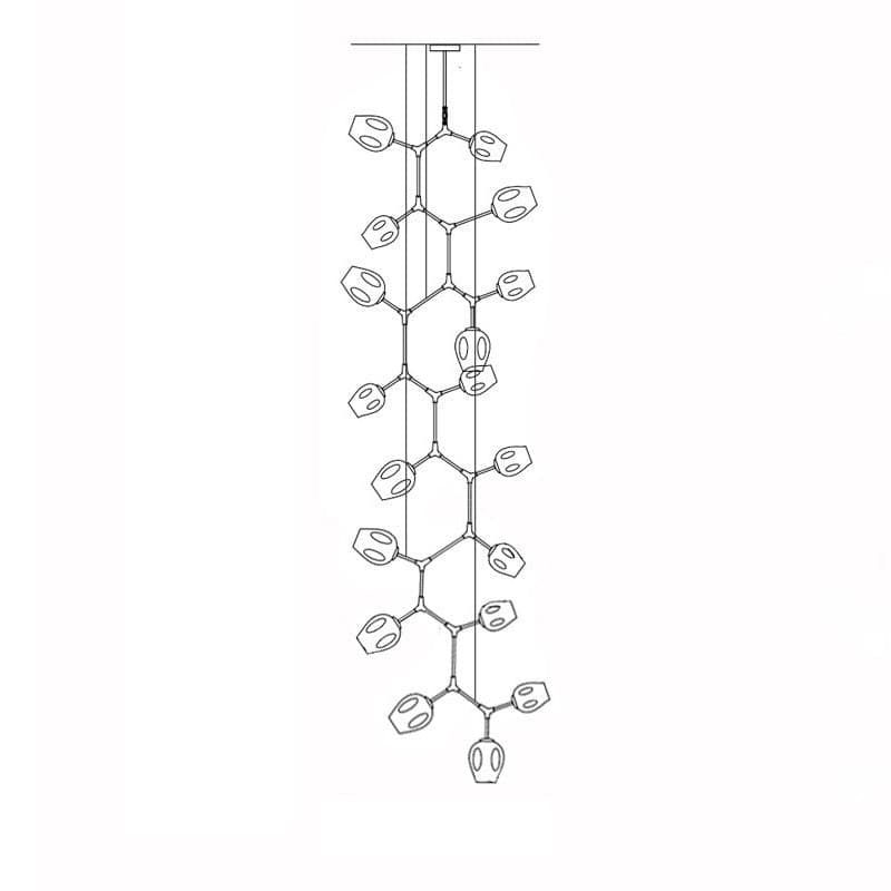 Perry Globe Vertical Chandelier