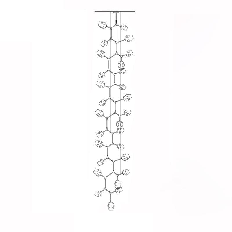 Perry Globe Vertical Chandelier