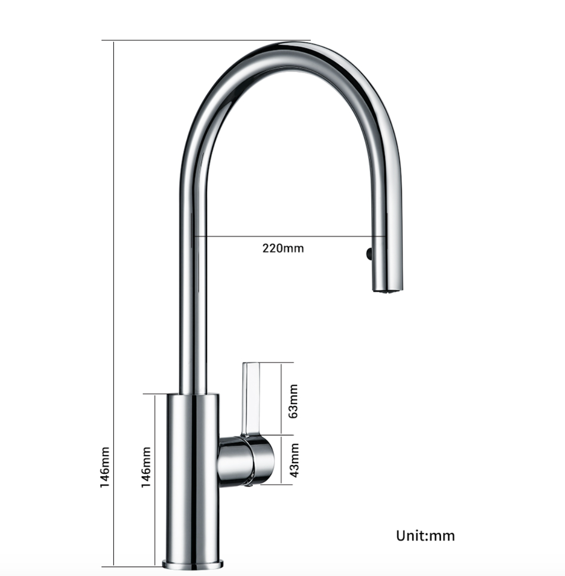 Sturla - Silver Kitchen Faucet