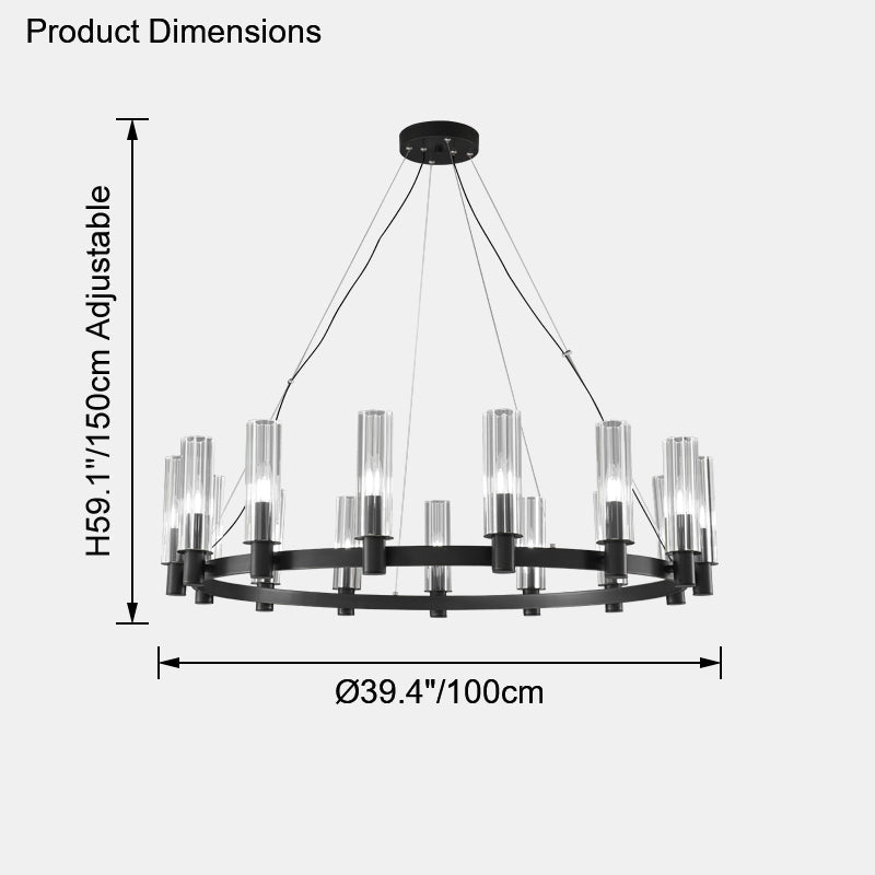 WOMO Pillar Candle Crystal Chandelier-WM2334
