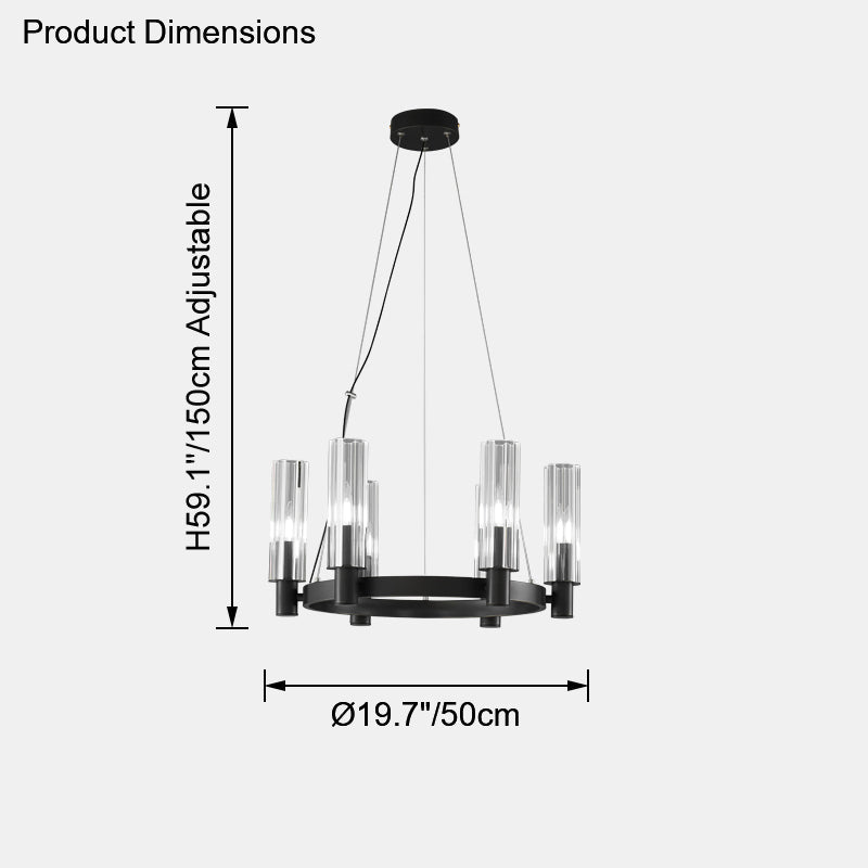 WOMO Pillar Candle Crystal Chandelier-WM2334
