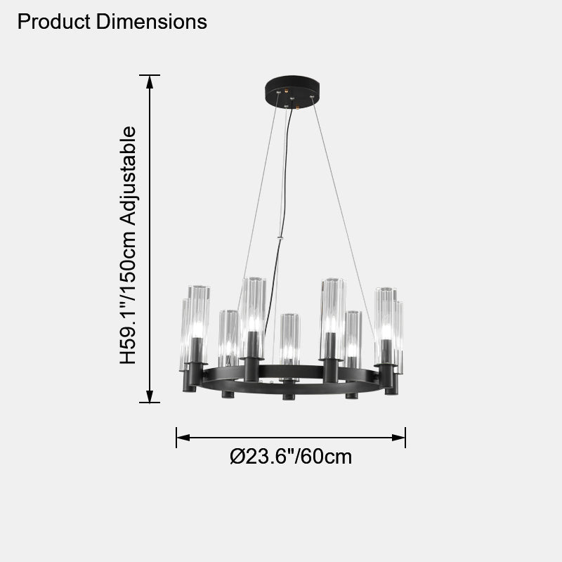 WOMO Pillar Candle Crystal Chandelier-WM2334