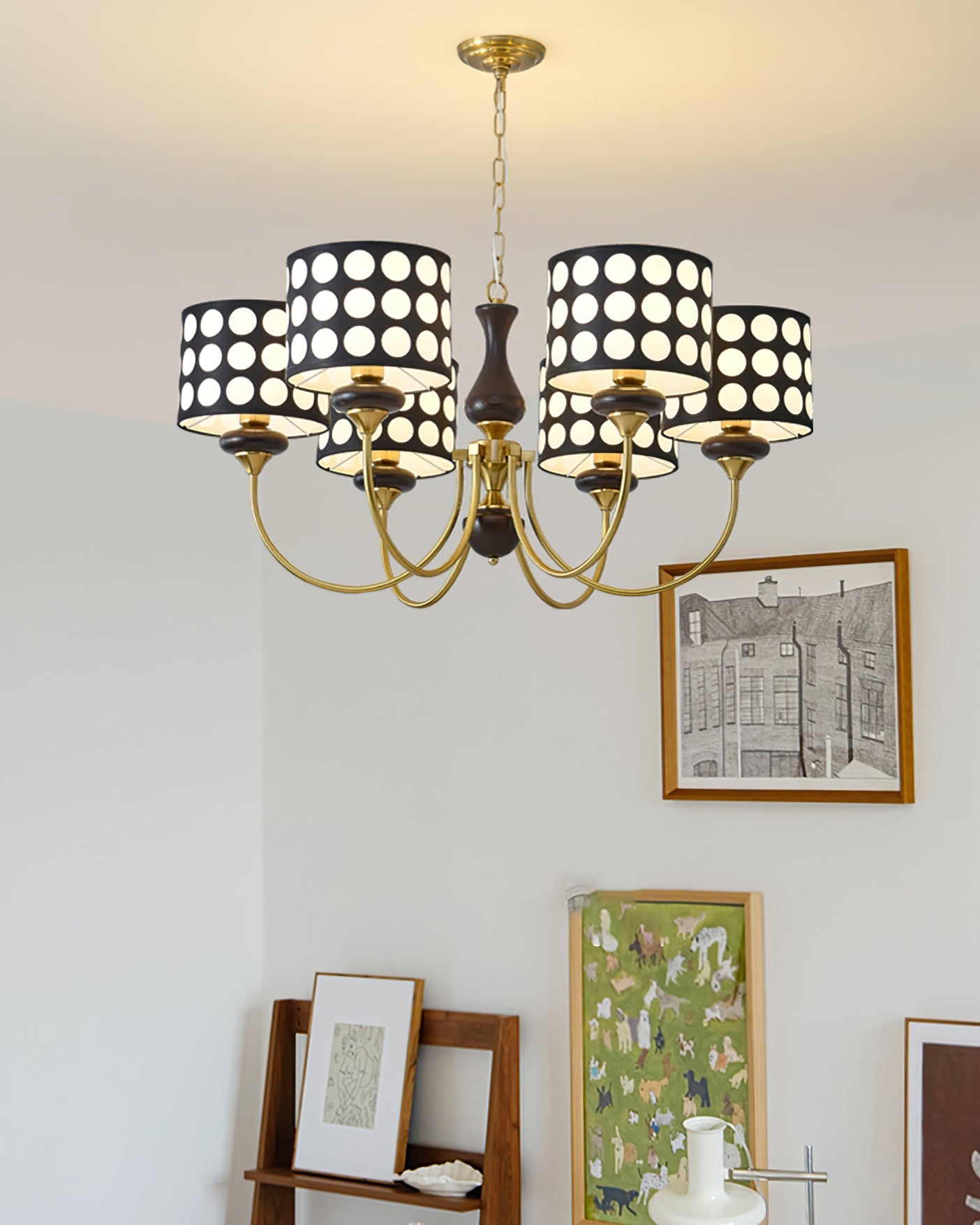 Black Polka Dots Chandelier