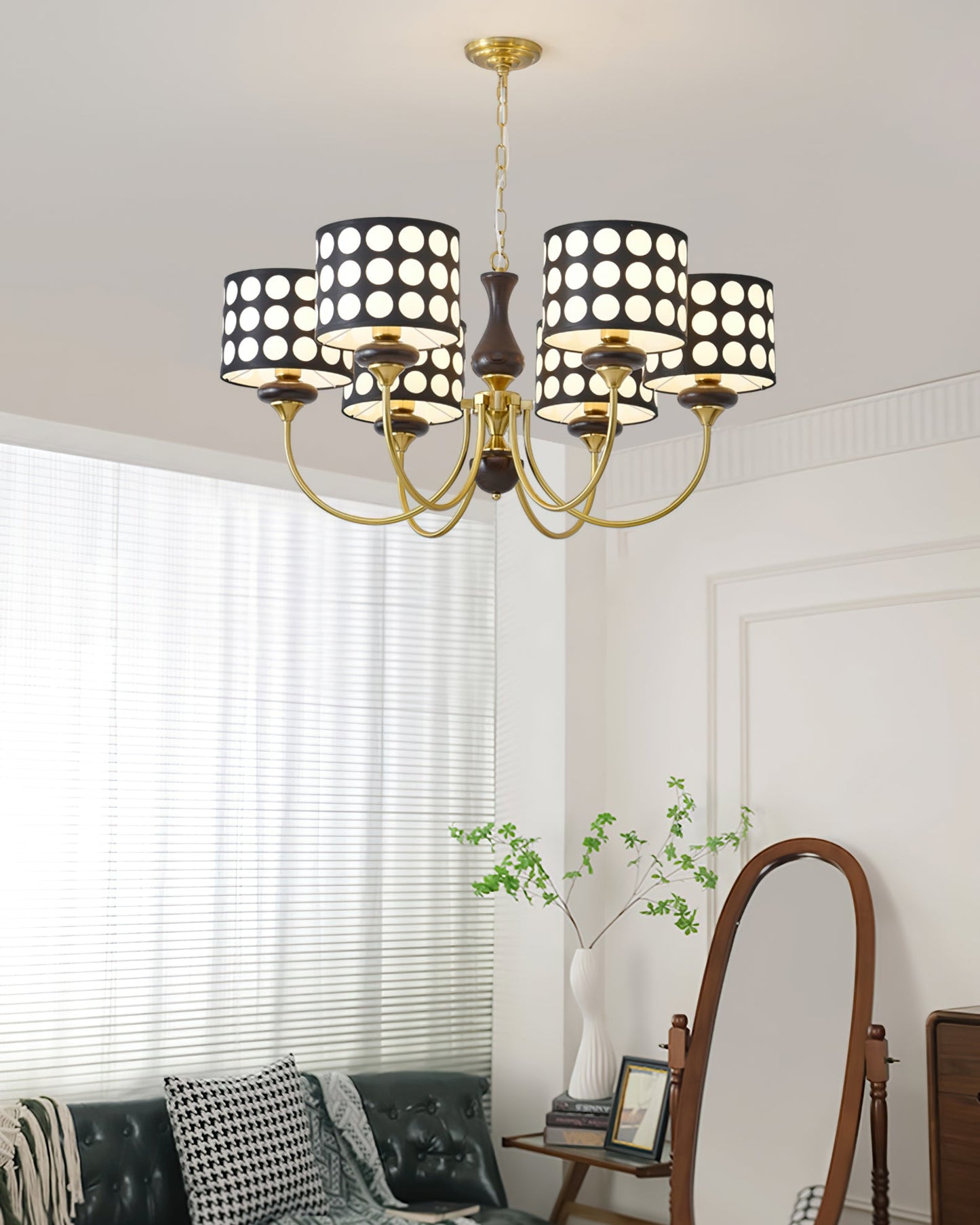 Black Polka Dots Chandelier