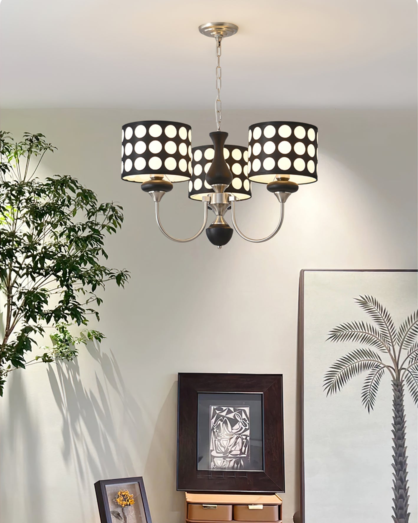 Black Polka Dots Chandelier