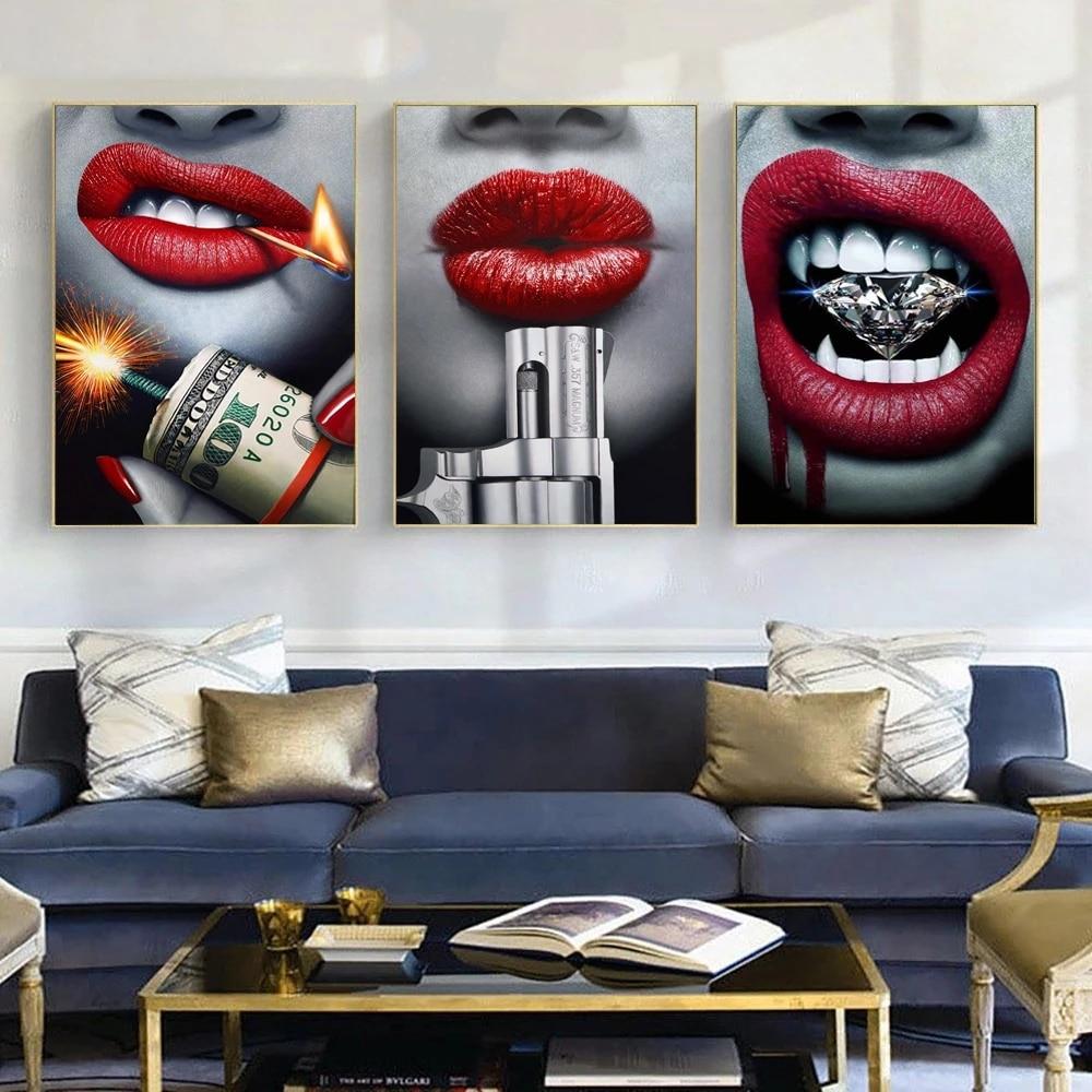 Bold Lip Canvas Print