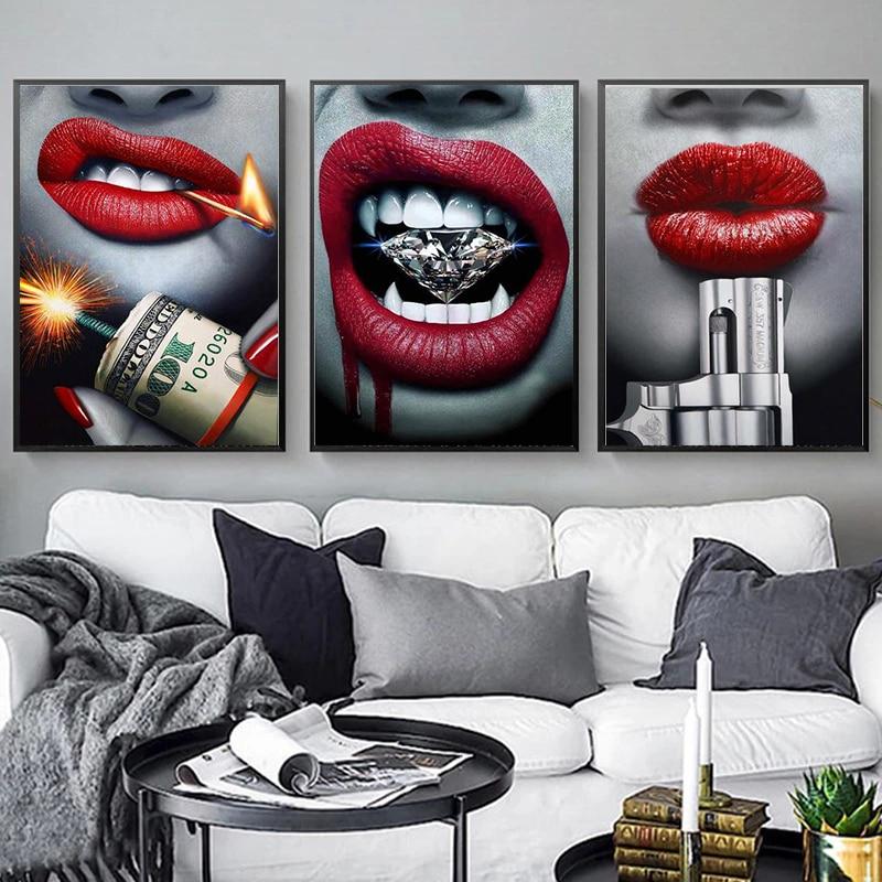 Bold Lip Canvas Print