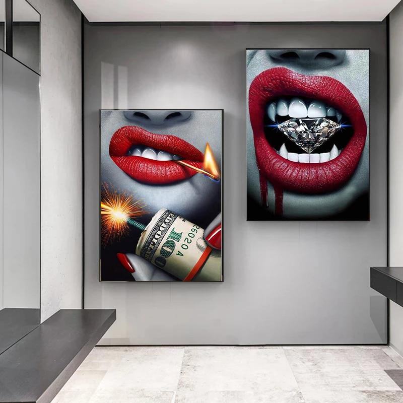 Bold Lip Canvas Print