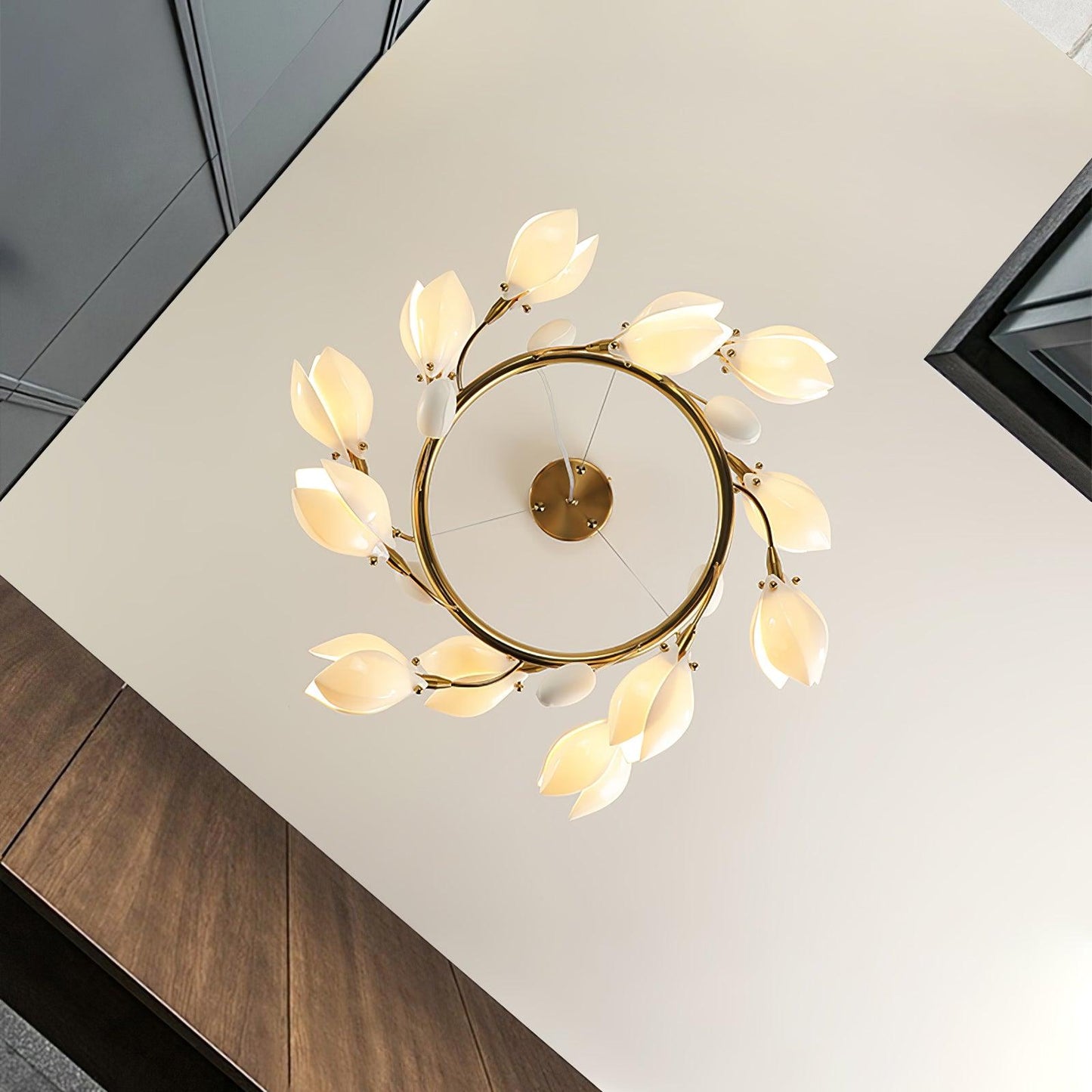 Porcelain Magnolia Elegant Chandelier
