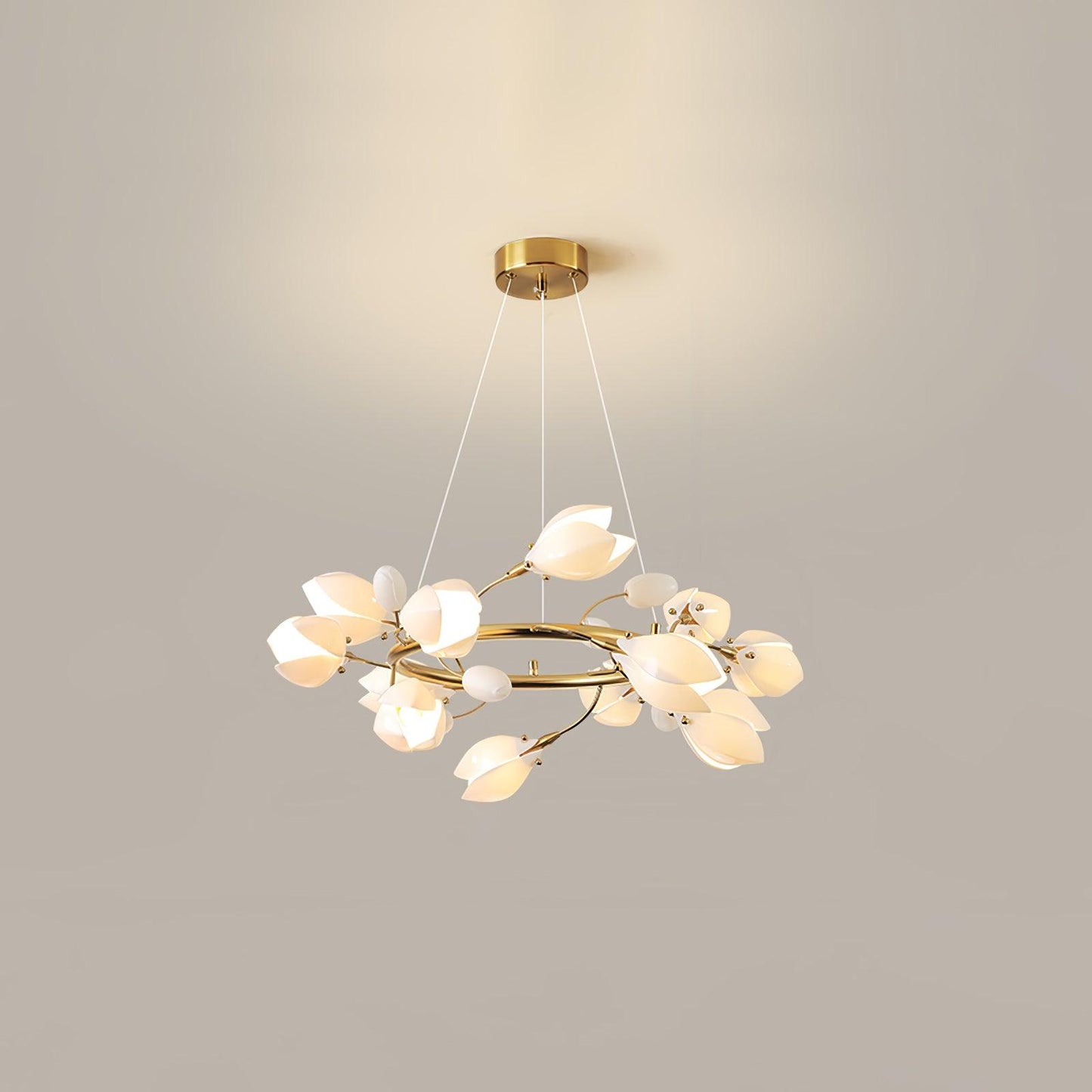 Porcelain Magnolia Elegant Chandelier