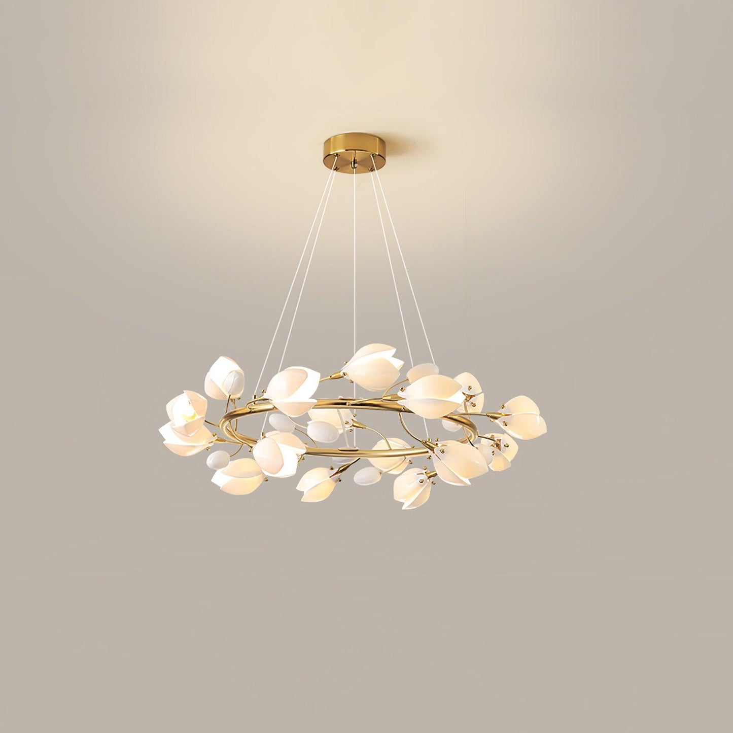 Porcelain Magnolia Elegant Chandelier