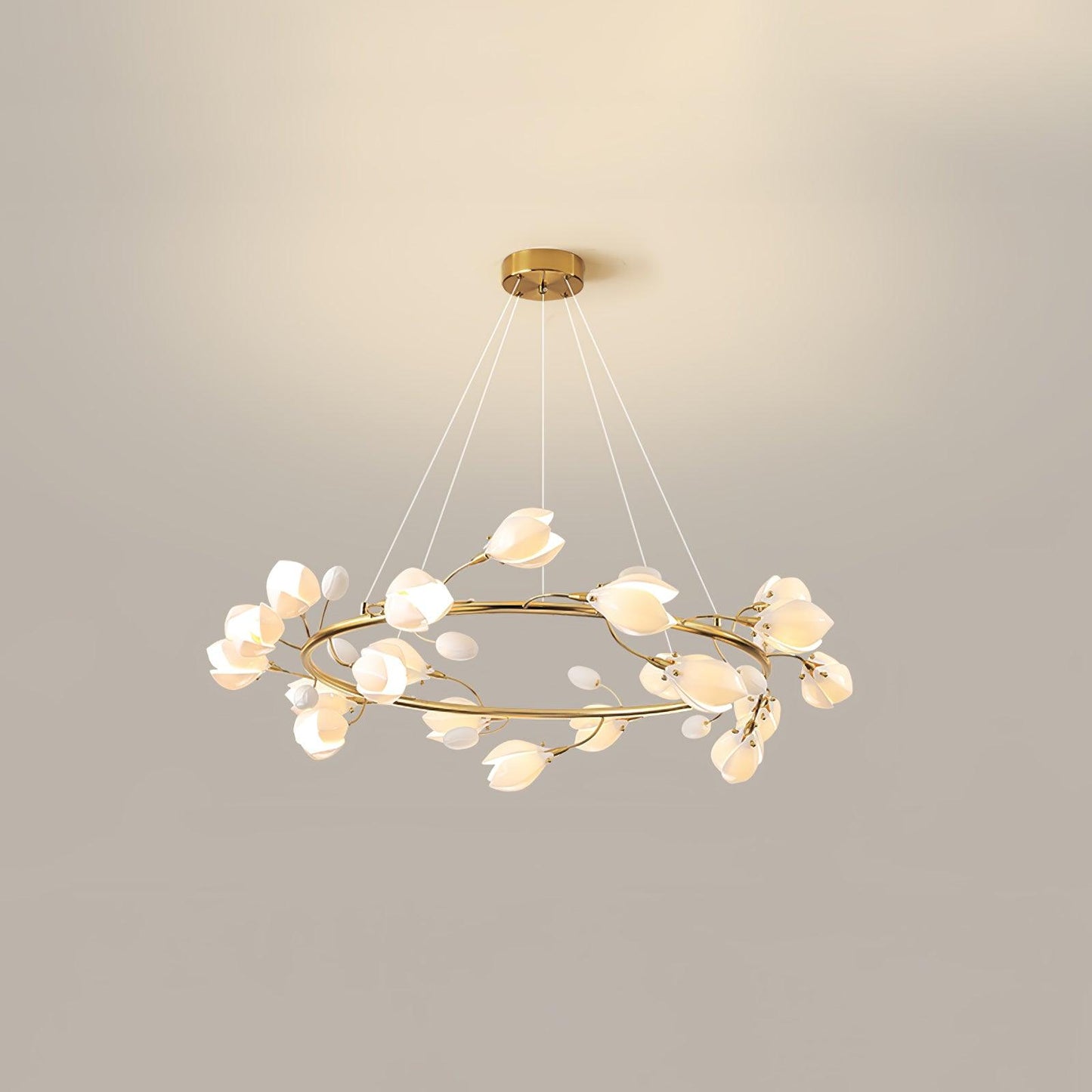 Porcelain Magnolia Elegant Chandelier