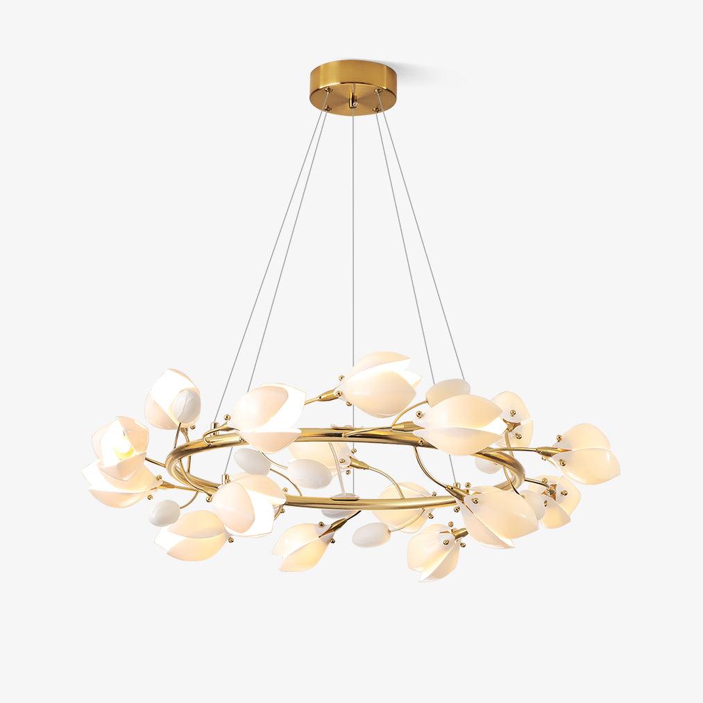 Porcelain Magnolia Elegant Chandelier