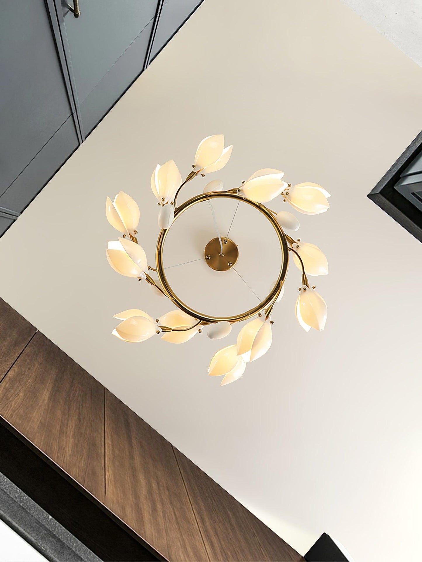 Porcelain Magnolia Elegant Chandelier