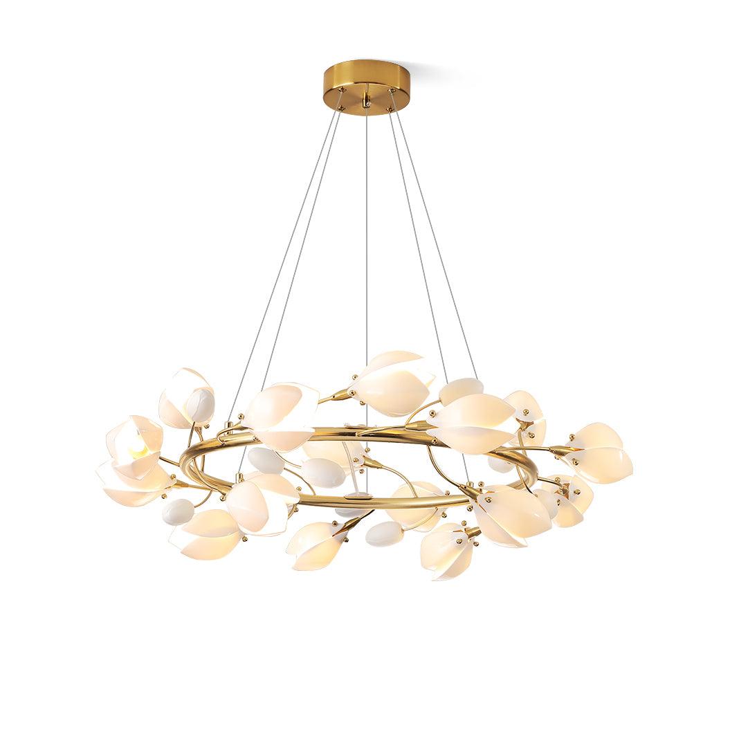 Porcelain Magnolia Elegant Chandelier
