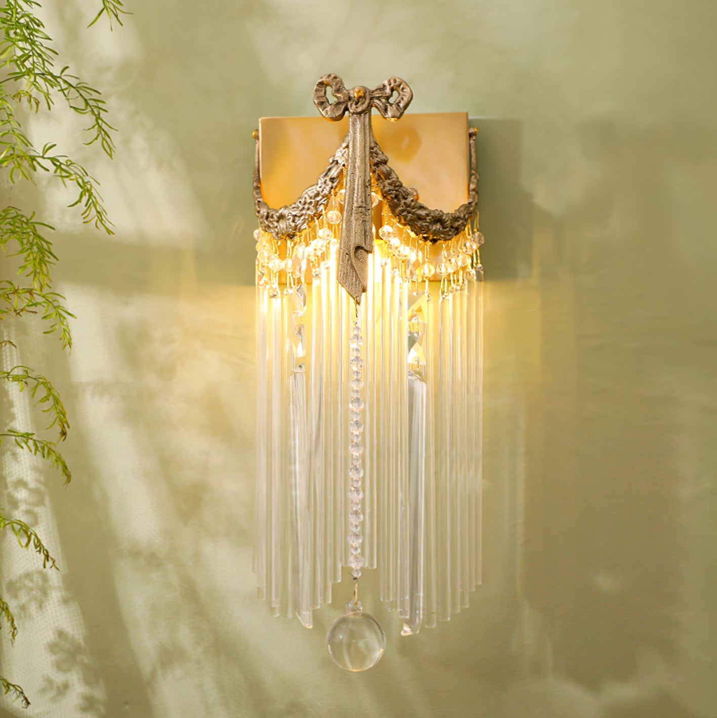 Bow Tie Crystal Wall Lamp