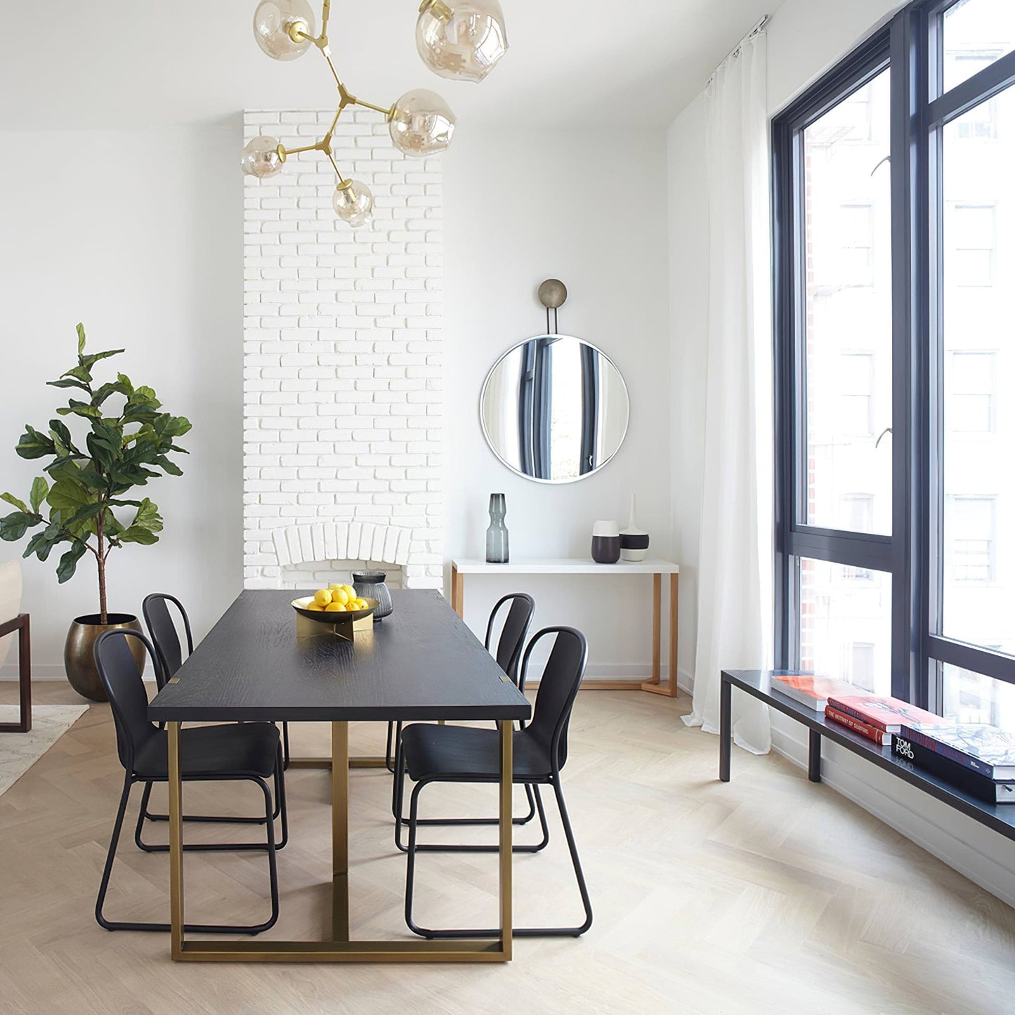 Perry Globe Vertical Chandelier