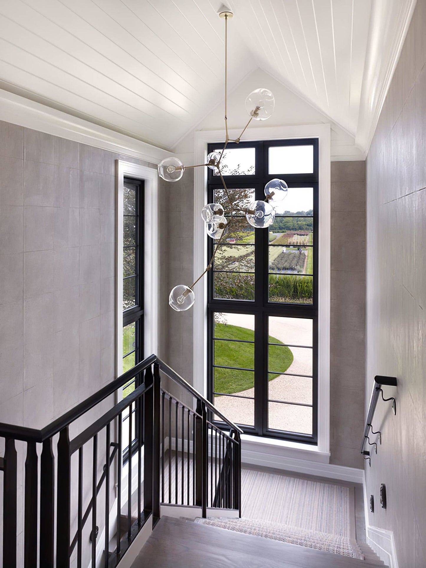 Perry Globe Vertical Chandelier