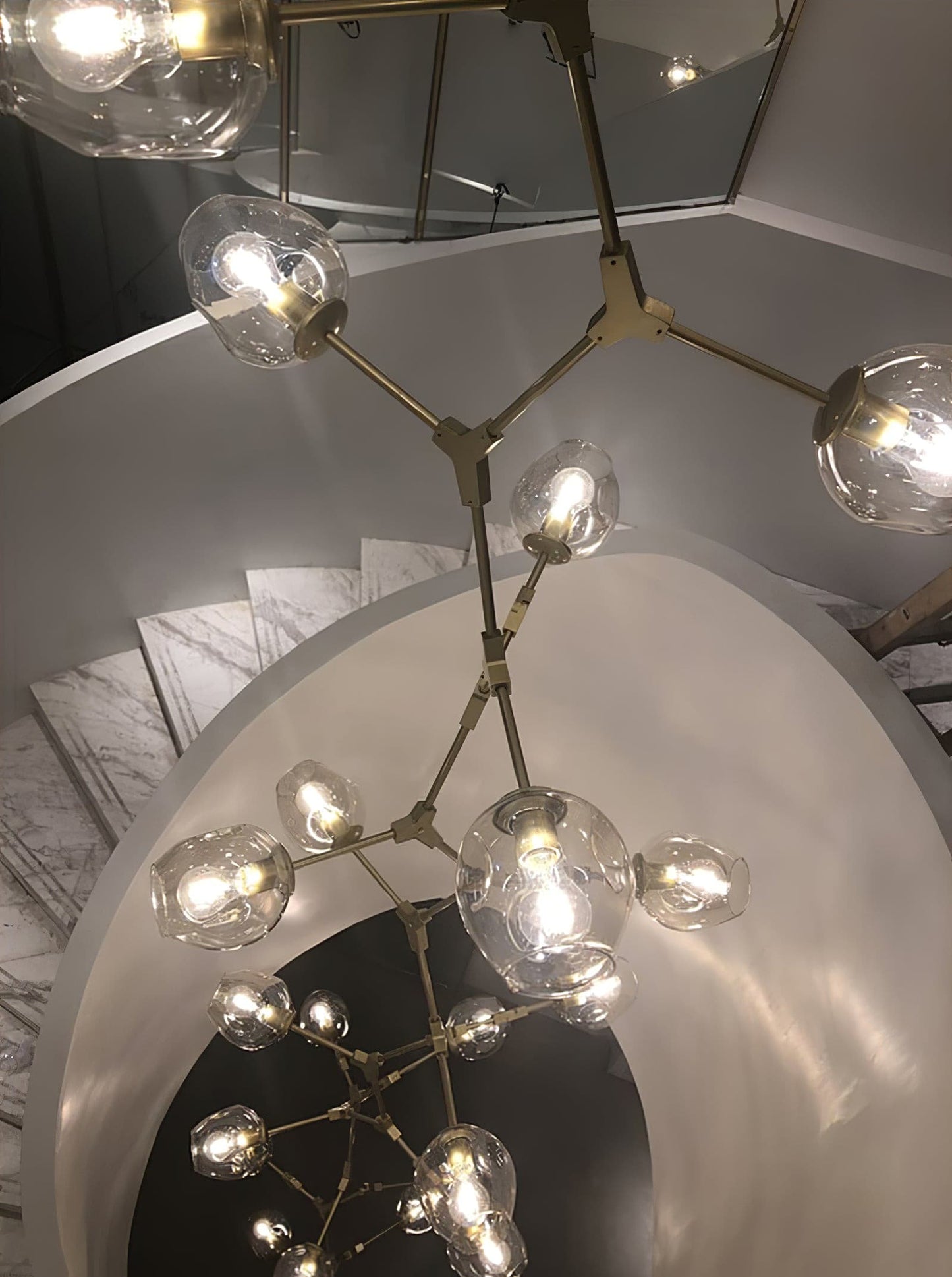 Perry Globe Vertical Chandelier