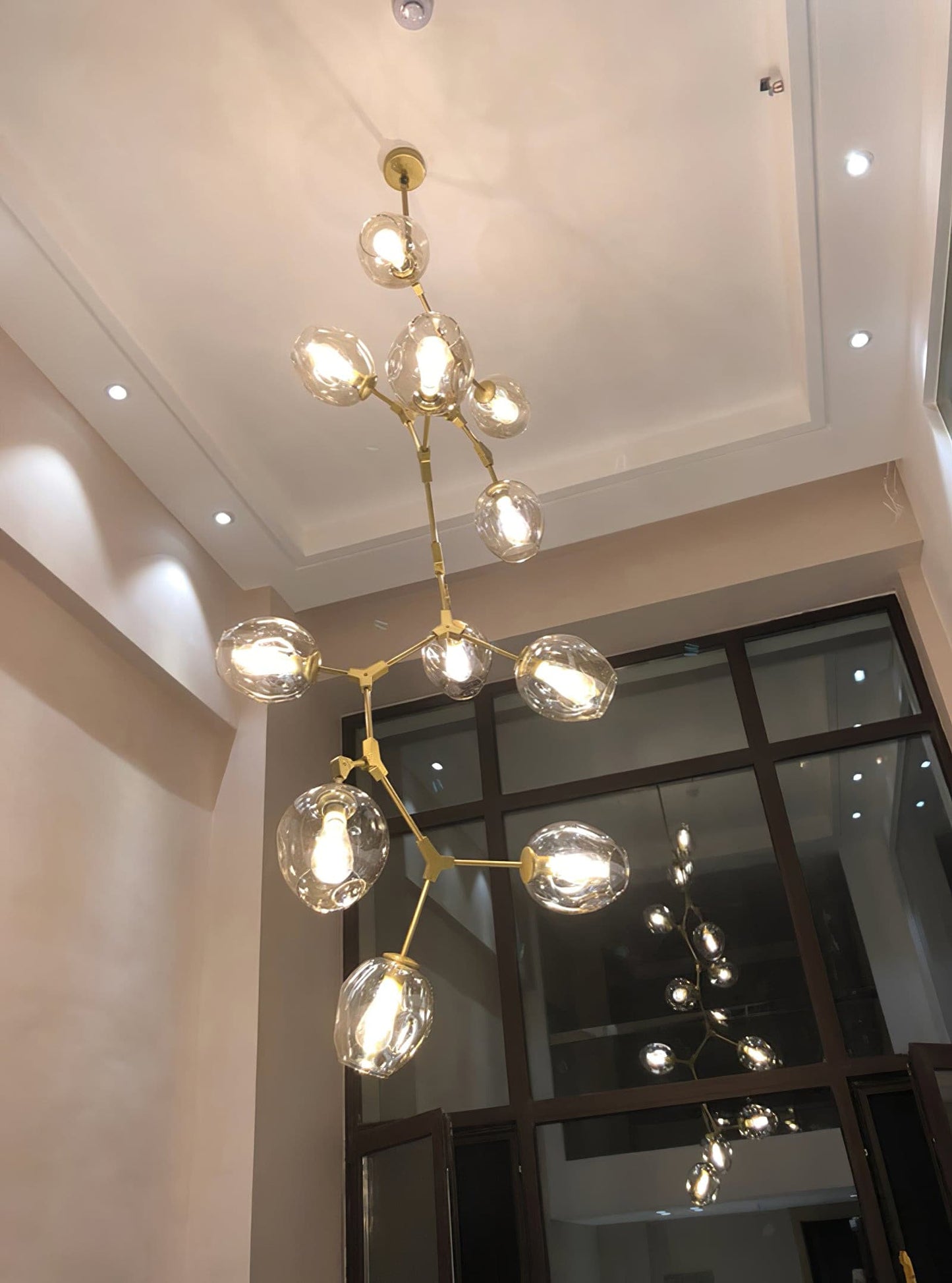 Perry Globe Vertical Chandelier