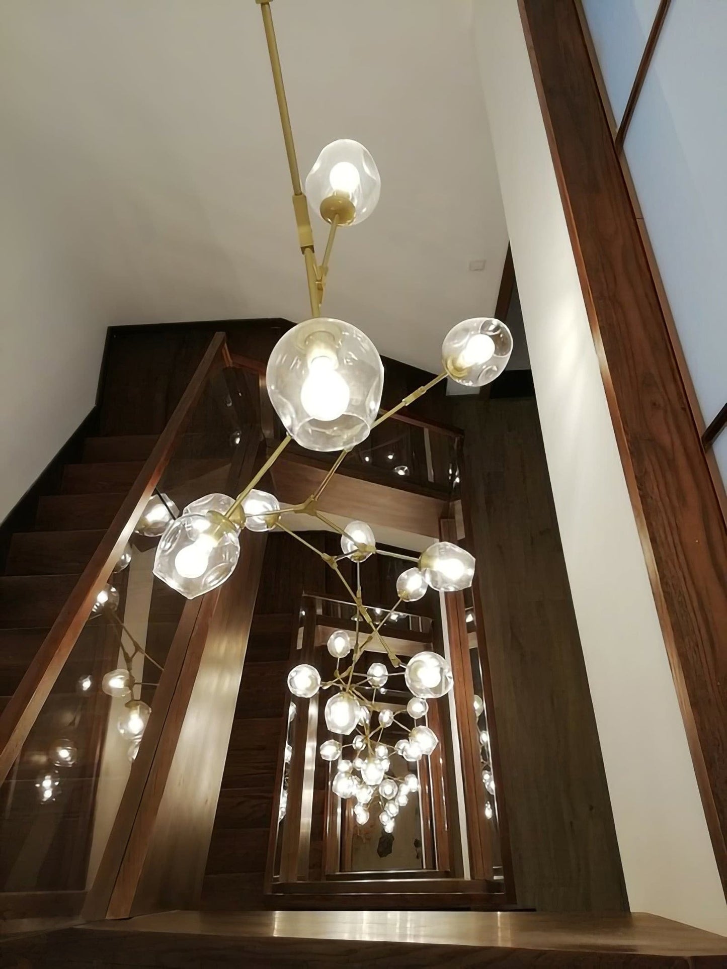 Perry Globe Vertical Chandelier