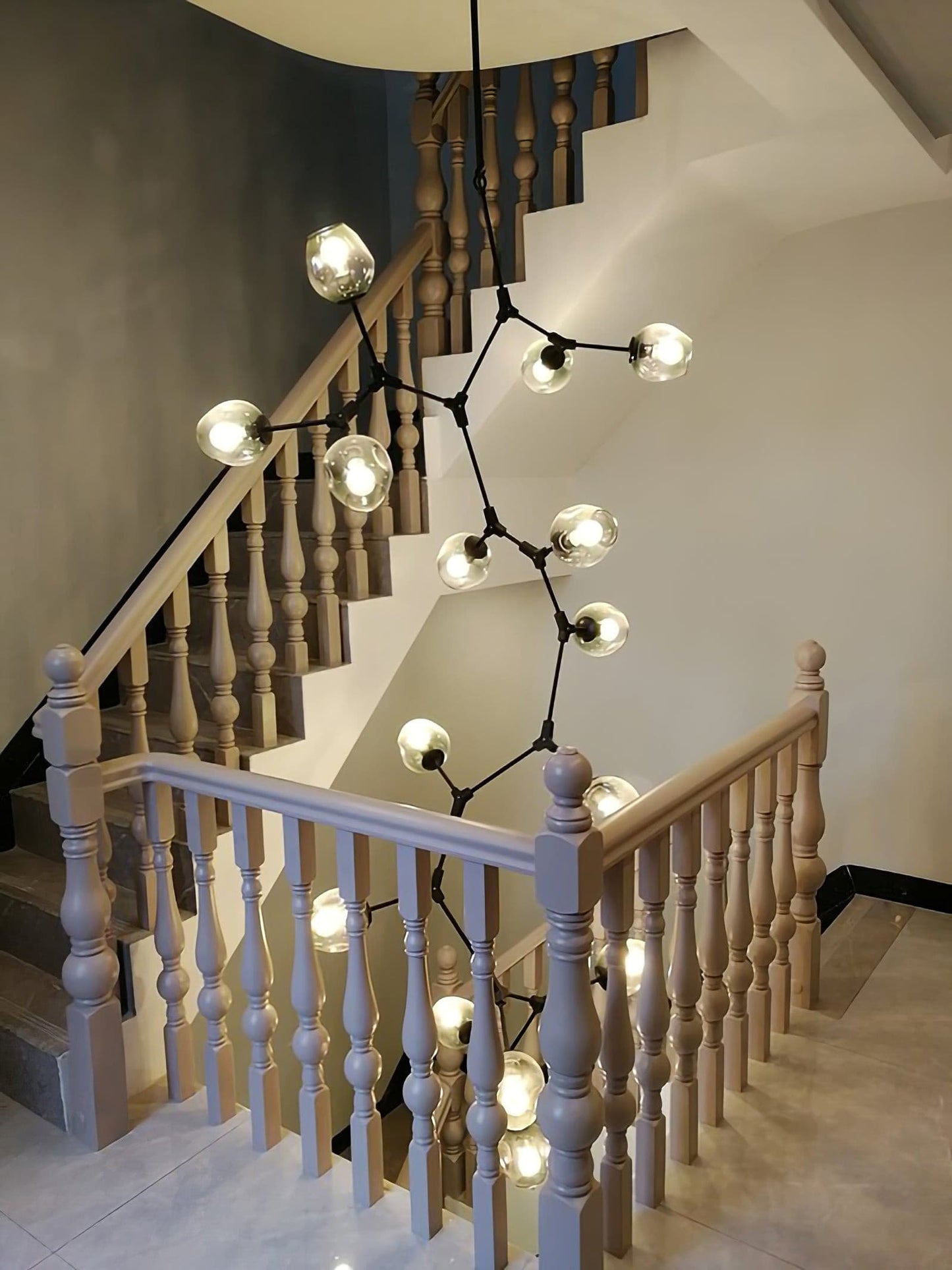 Perry Globe Vertical Chandelier