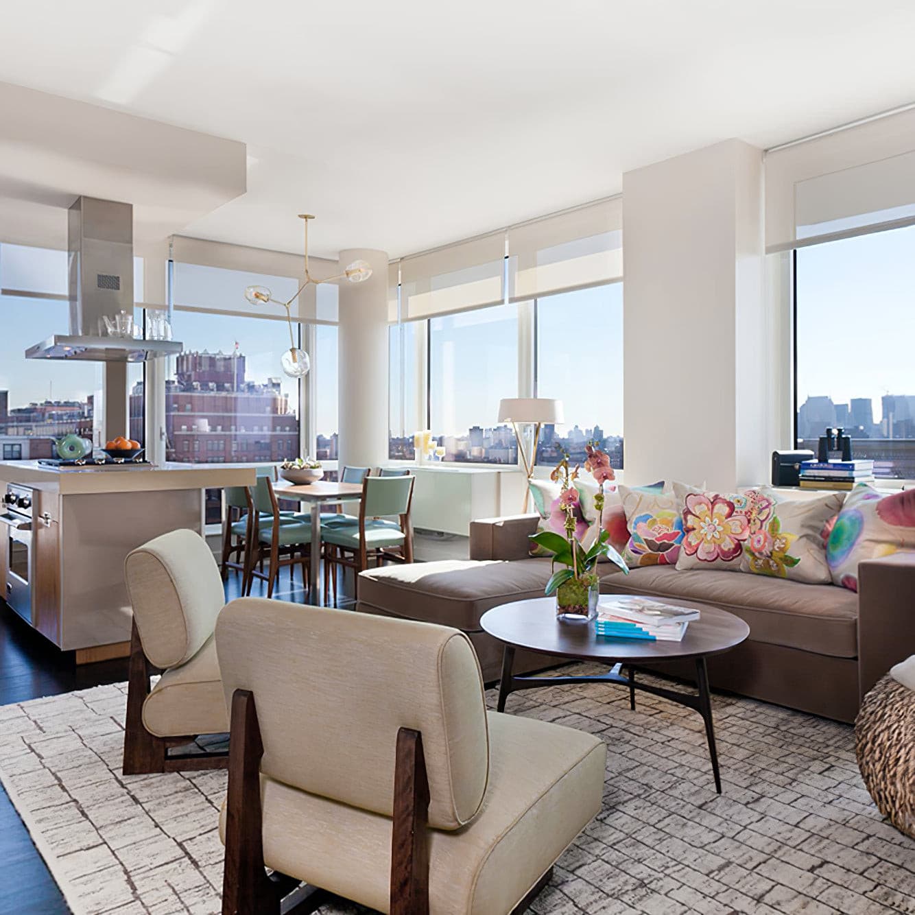 Perry Globe Vertical Chandelier