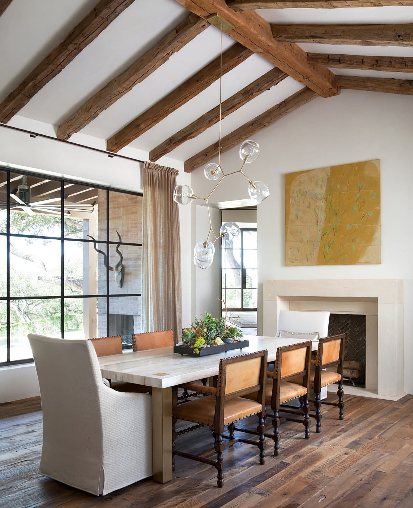 Perry Globe Vertical Chandelier