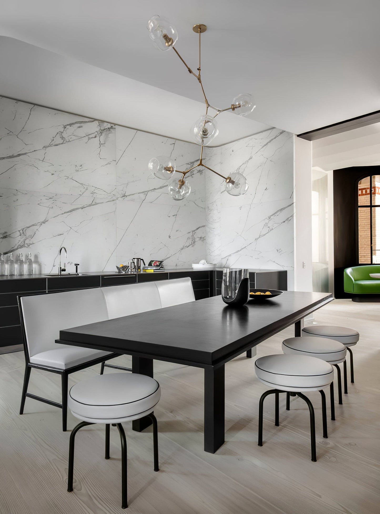 Perry Globe Vertical Chandelier