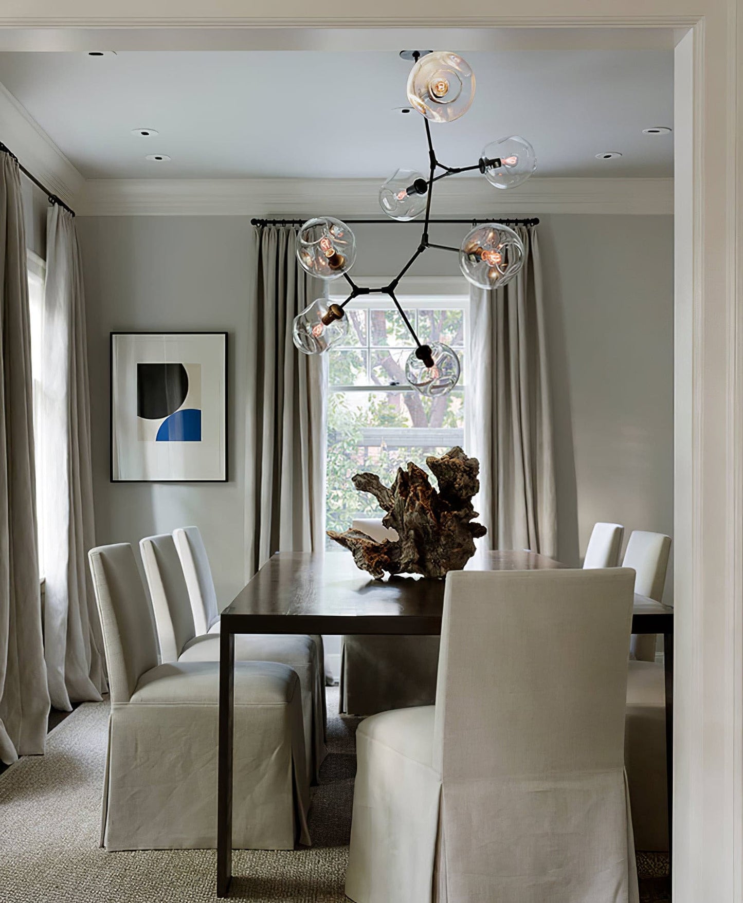 Perry Globe Vertical Chandelier