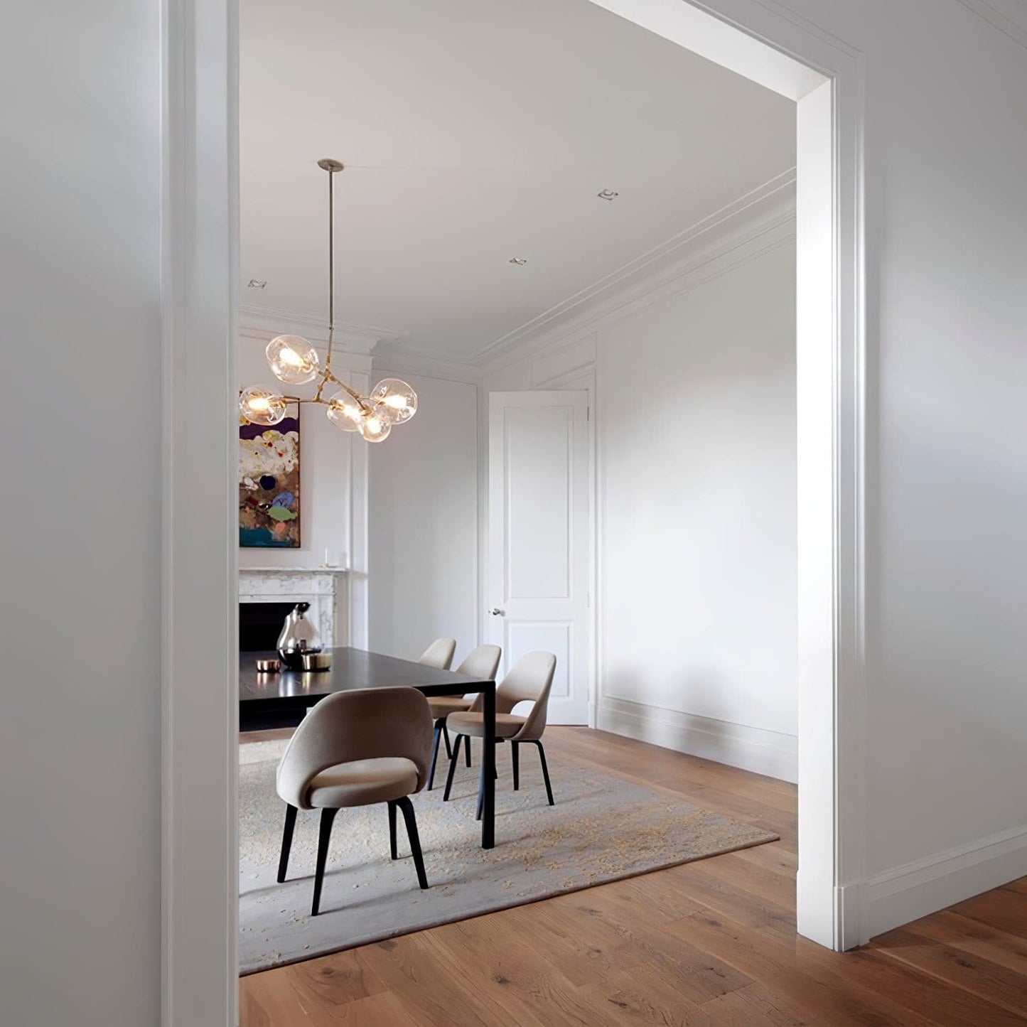 Perry Globe Vertical Chandelier