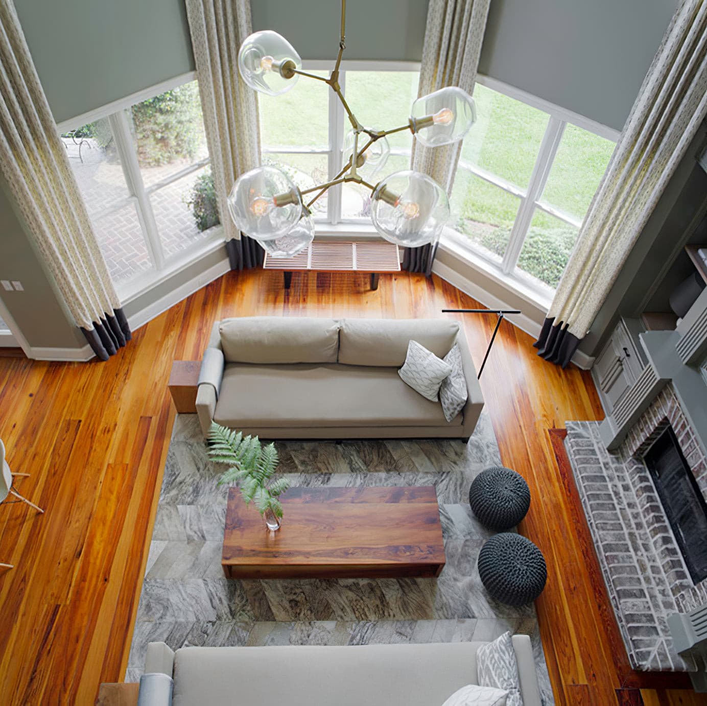 Perry Globe Vertical Chandelier