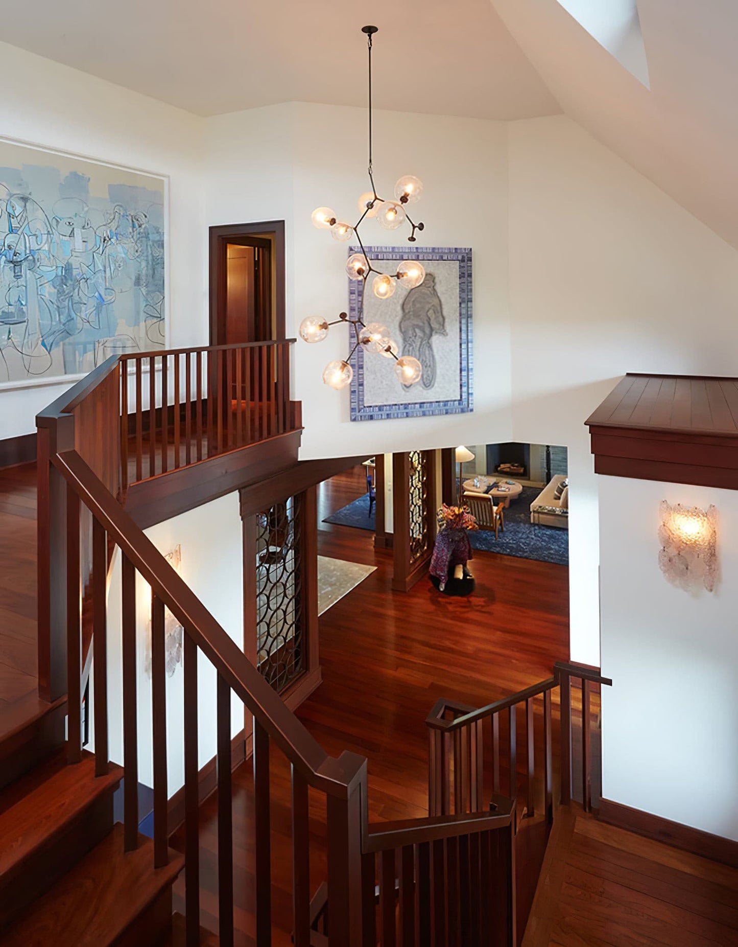 Perry Globe Vertical Chandelier