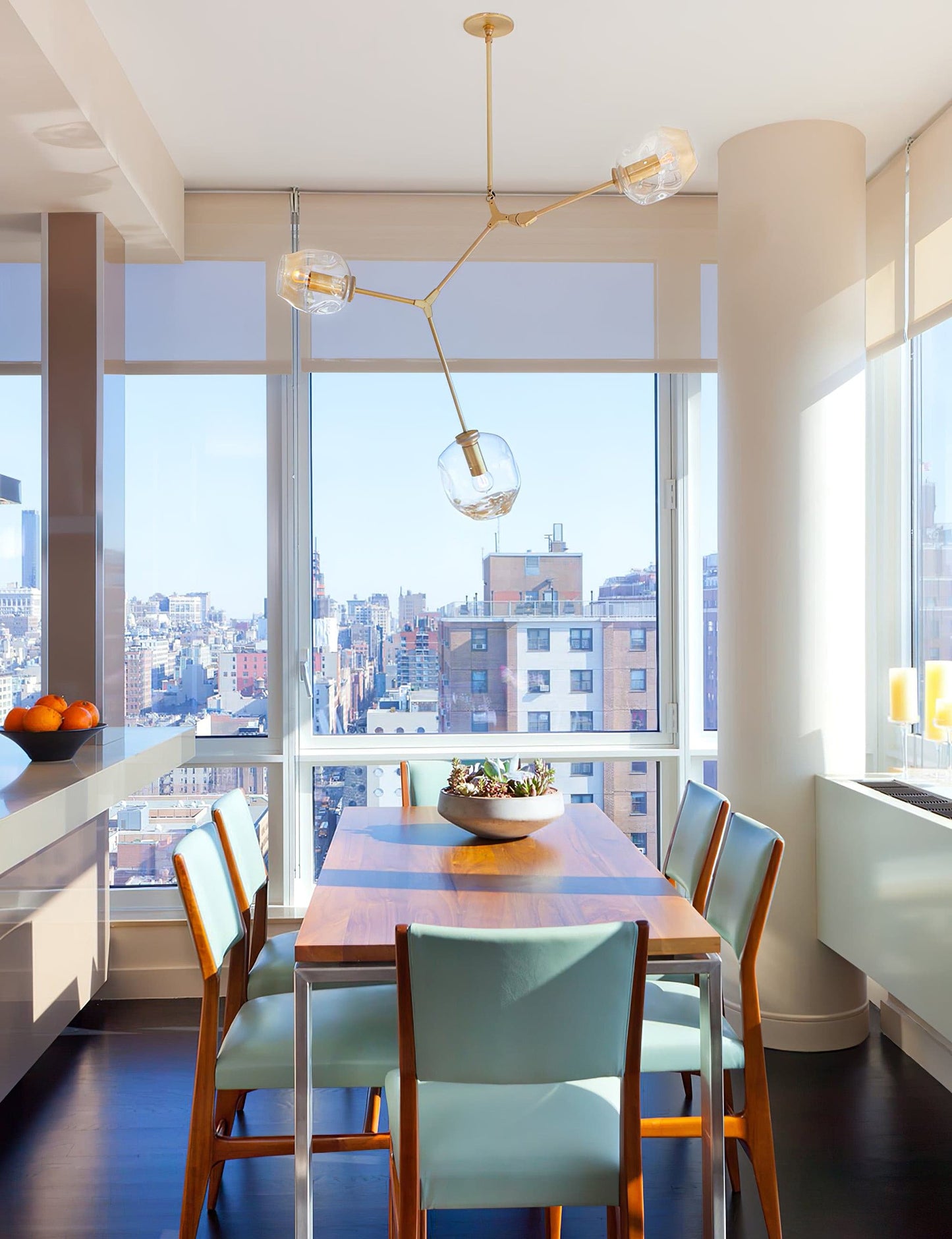 Perry Globe Vertical Chandelier