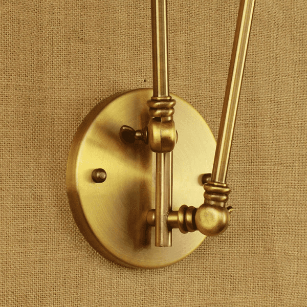 Brass Double Head Shade Industrial Wall Light